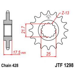 Звездочка передняя JT Sprockets (шаг 428 ) JT JTF1298